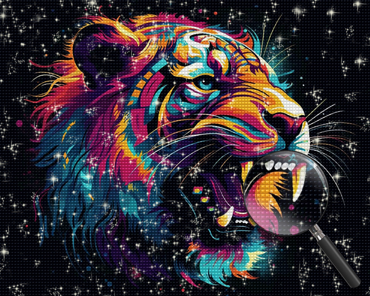 Brüllender Tiger Diamond Painting