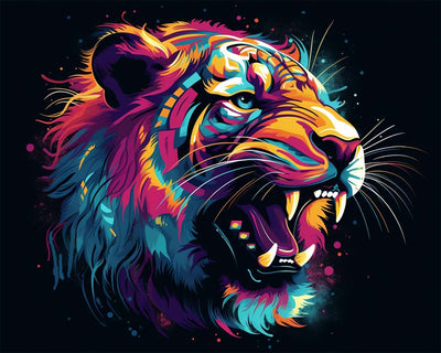 Brüllender Tiger Diamond Painting