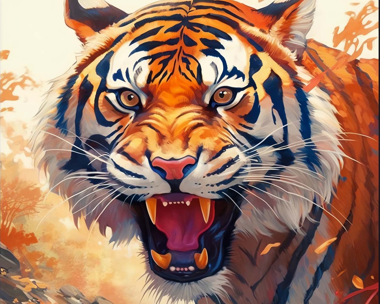Brüllender Tiger Diamond Painting