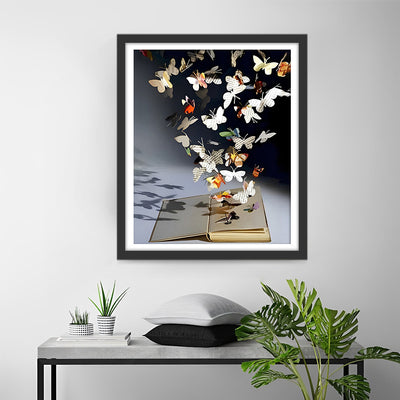 Buch und Schmetterlinge Diamond Painting