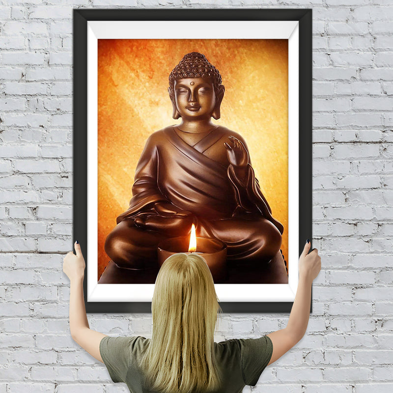 Buddha und Kerzenlicht Diamond Painting