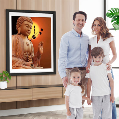 Buddha und rote Sonne Diamond Painting