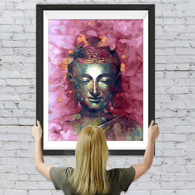 Buddha vor rosa Hintergrund Diamond Painting