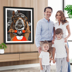 Bulldogge auf einem Motorrad Diamond Painting