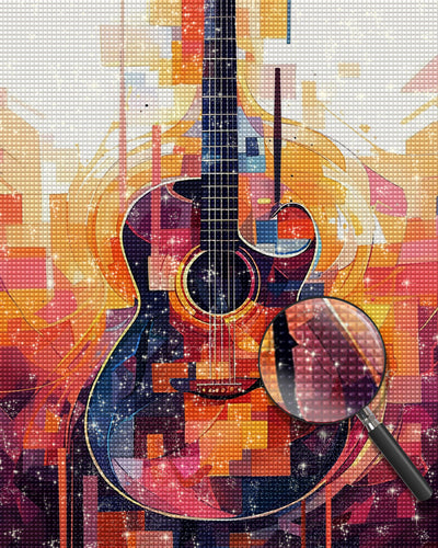 Bunte abstrakte Gitarre Diamond Painting