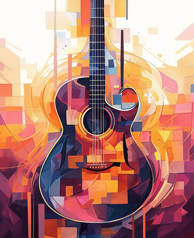 Bunte abstrakte Gitarre Diamond Painting