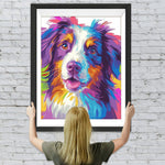 Bunte Aquarell Hund Diamond Painting