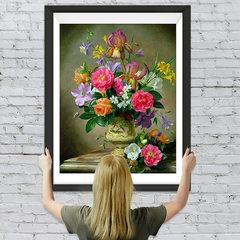 Bunte Blumen in einer Vase Diamond Painting