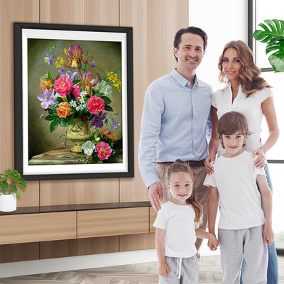 Bunte Blumen in einer Vase Diamond Painting