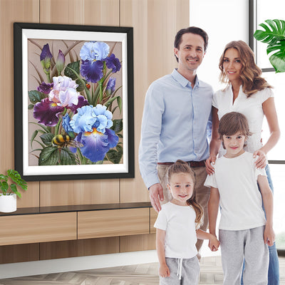 Bunte Blumen und Bienen Diamond Painting