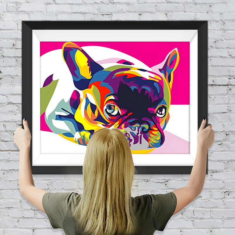 Bunte Bulldogge Diamond Painting