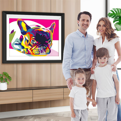 Bunte Bulldogge Diamond Painting