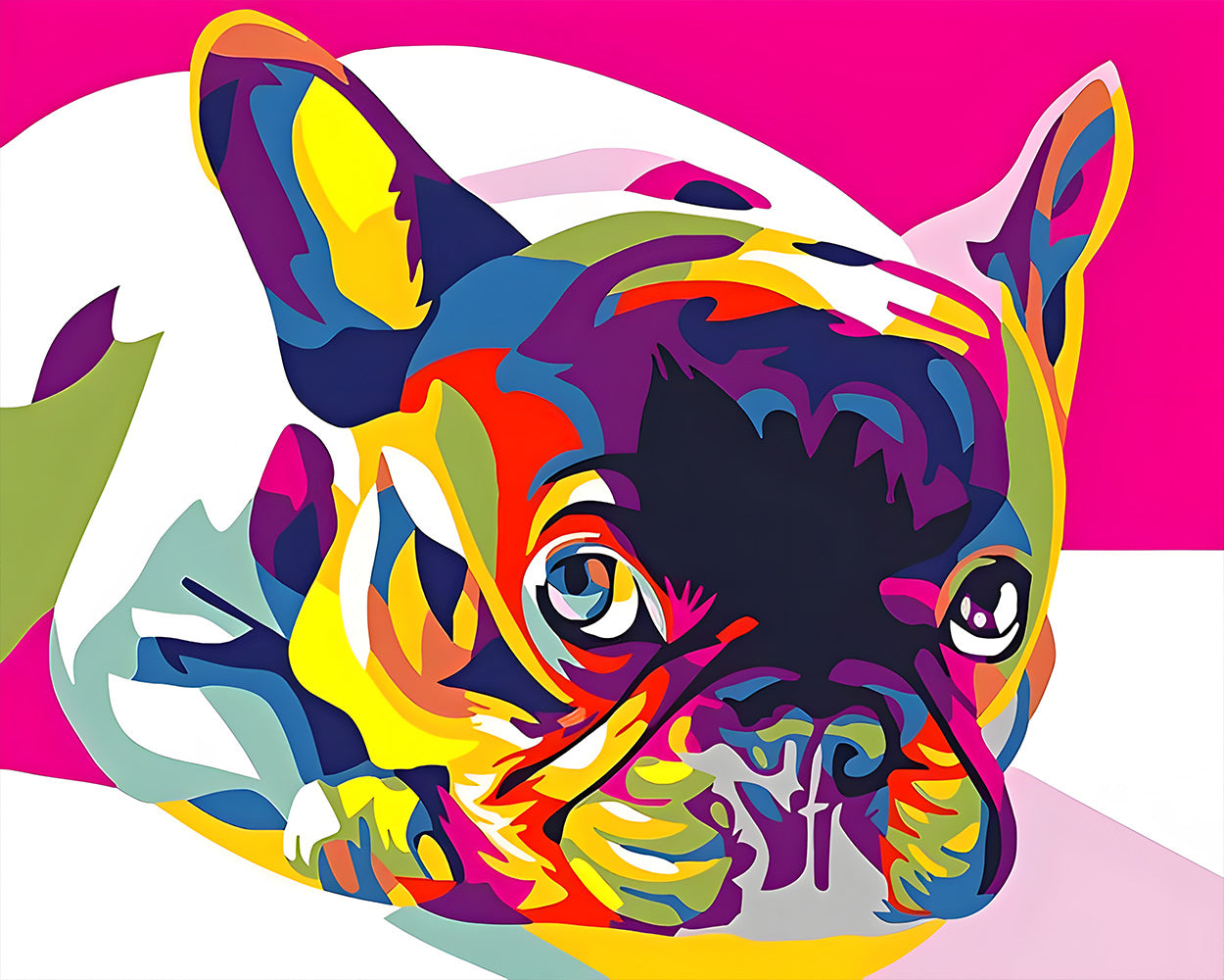 Bunte Bulldogge Diamond Painting