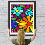 Bunte Cartoon-Chrysanthemen Diamond Painting