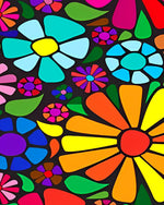 Bunte Cartoon-Chrysanthemen Diamond Painting