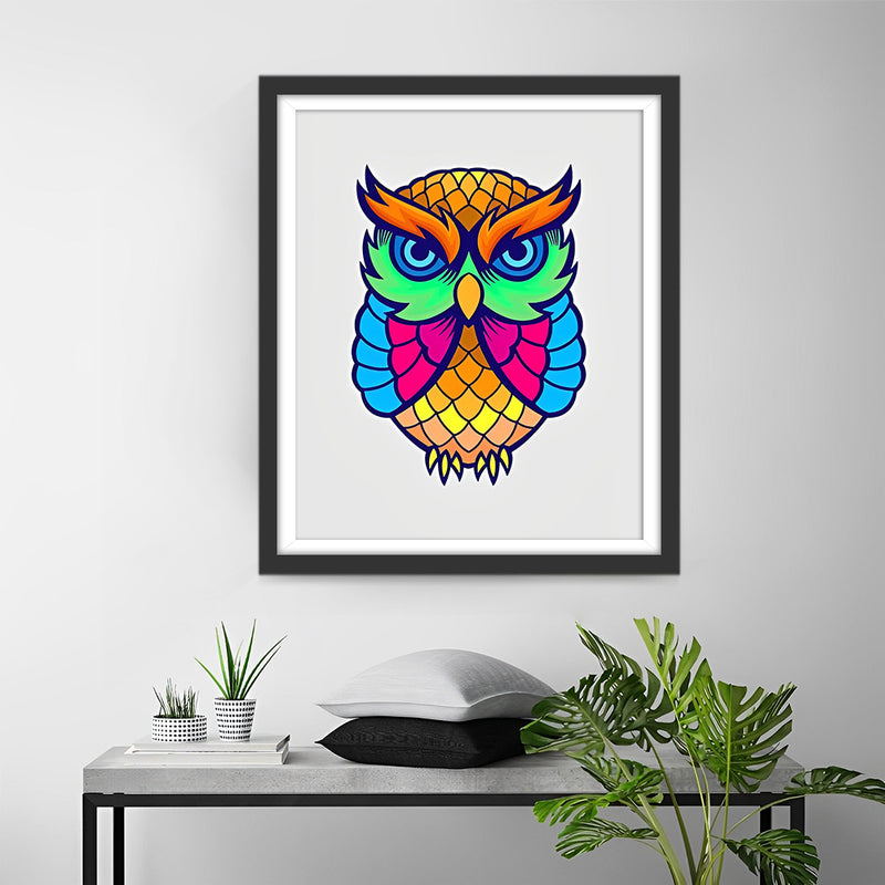 Bunte Cartoon Eule Diamond Painting