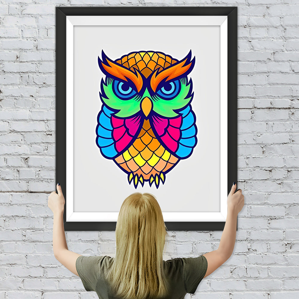 Bunte Cartoon Eule Diamond Painting