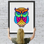 Bunte Cartoon Eule Diamond Painting