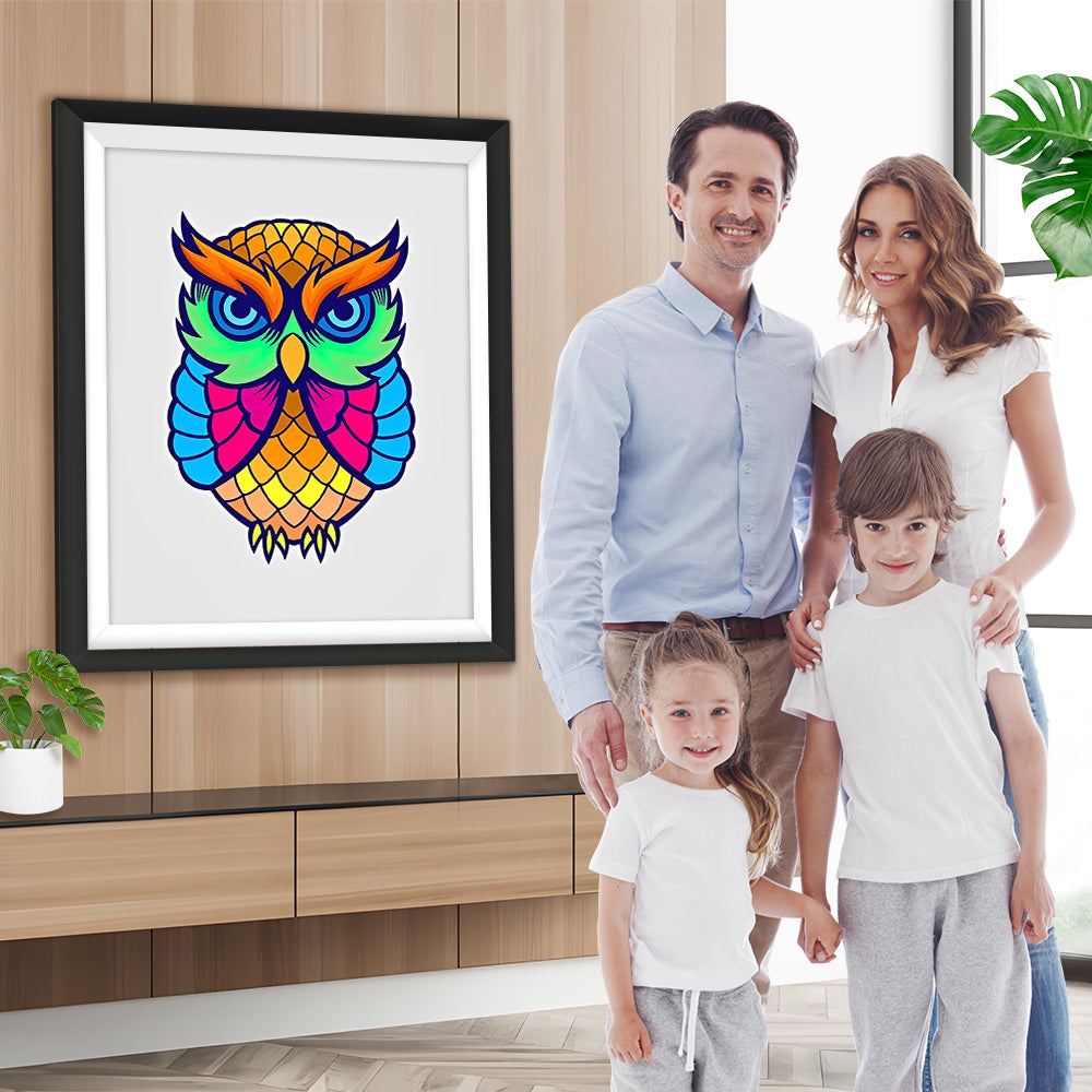 Bunte Cartoon Eule Diamond Painting