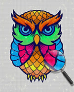 Bunte Cartoon Eule Diamond Painting