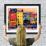 Bunte Cartoon-Gebäude Diamond Painting