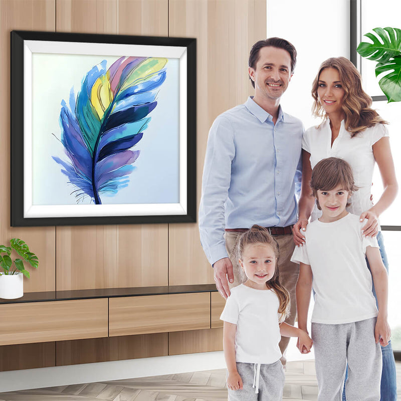 Bunte Feder Diamond Painting