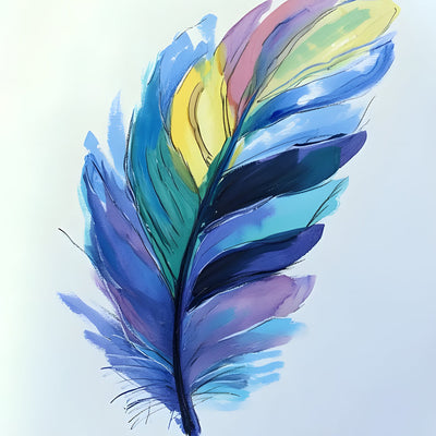 Bunte Feder Diamond Painting