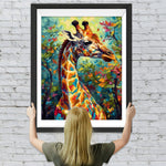 Bunte Giraffe im Wald Diamond Painting