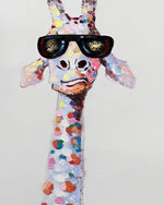 Bunte Giraffe mit schwarzer Sonnenbrille Diamond Painting