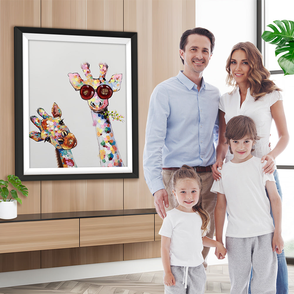 Bunte Giraffenfreunde Diamond Painting