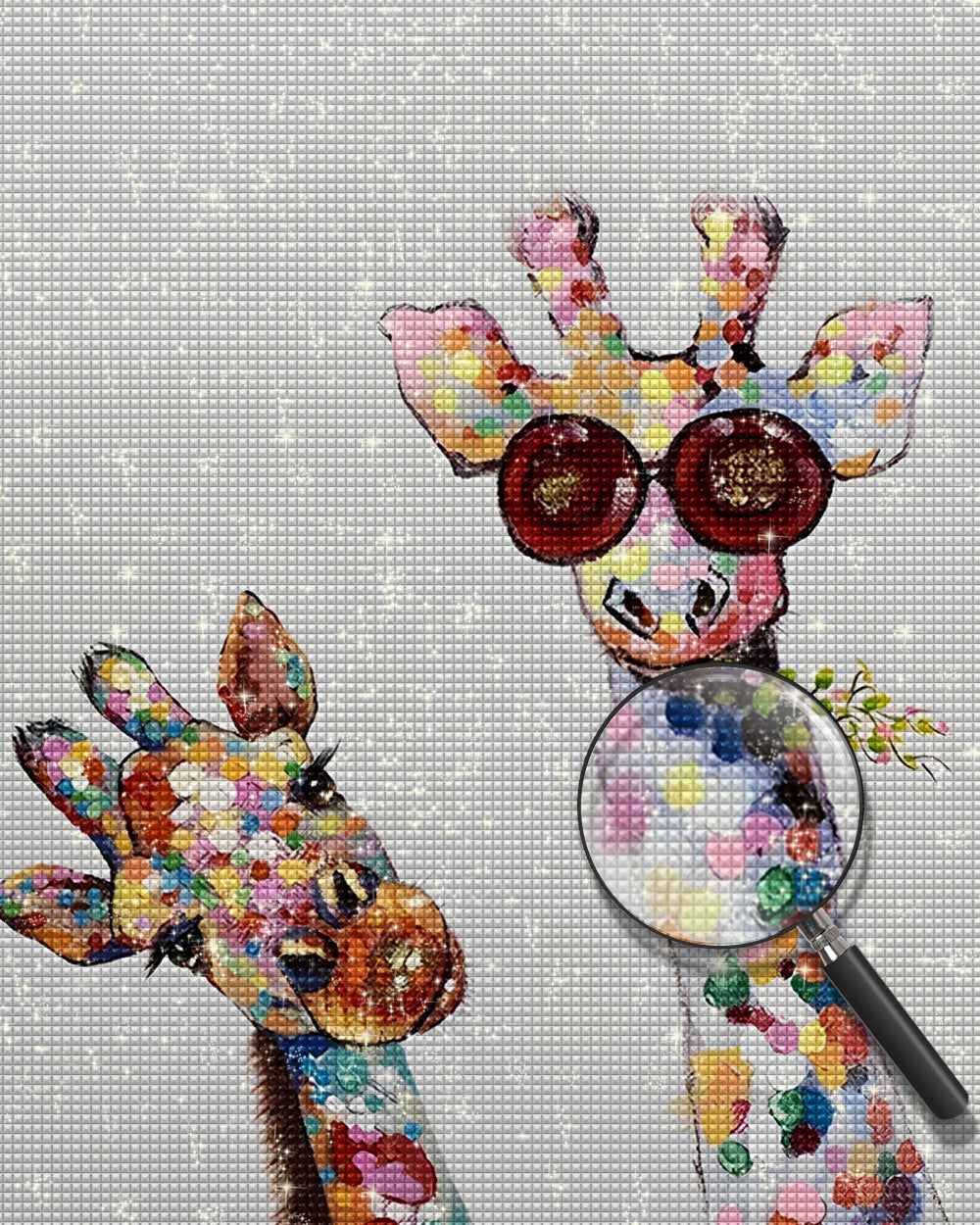 Bunte Giraffenfreunde Diamond Painting