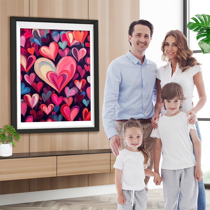 Bunte Herzen Diamond Painting