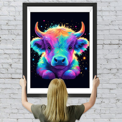 Bunte Hochlandkuh Baby Diamond Painting