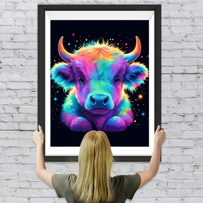 Bunte Hochlandkuh Baby Diamond Painting