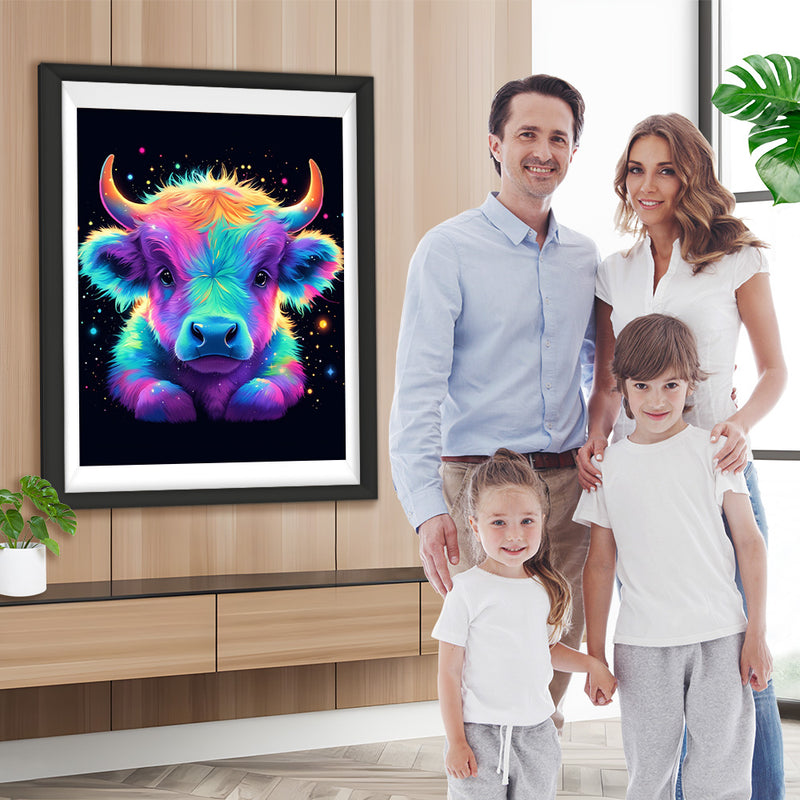 Bunte Hochlandkuh Baby Diamond Painting