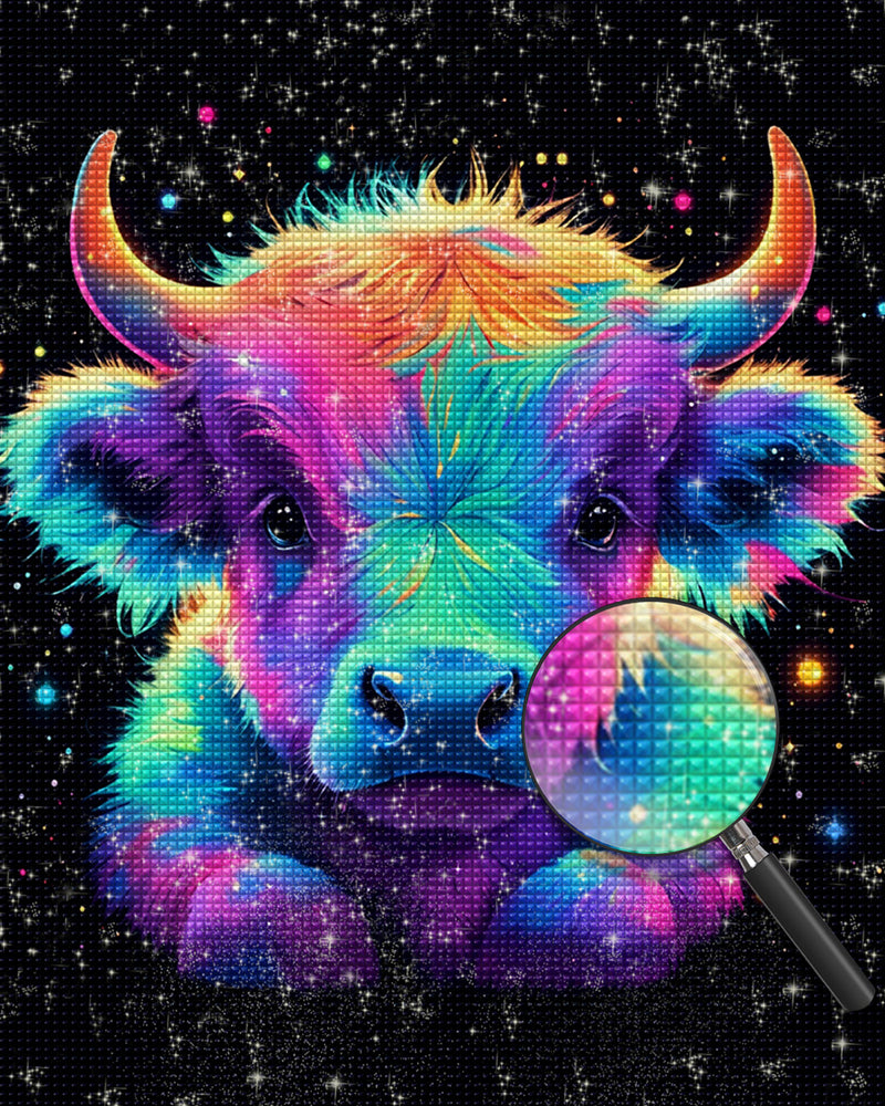 Bunte Hochlandkuh Baby Diamond Painting
