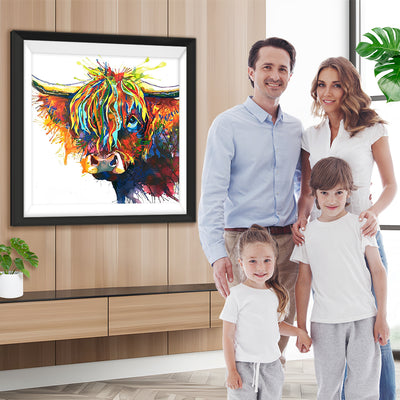 Bunte Hochlandrinder Diamond Painting