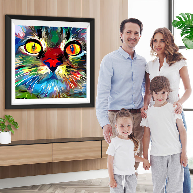 Bunte Katze Diamond Painting