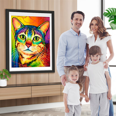 Bunte Katze Diamond Painting