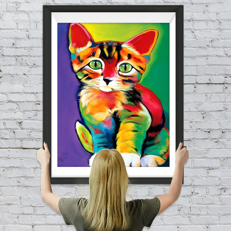 Bunte Katze Diamond Painting