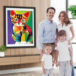 Bunte Katze Diamond Painting