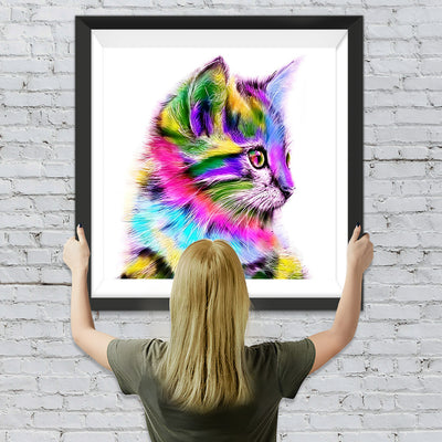 Bunte Katze Diamond Painting