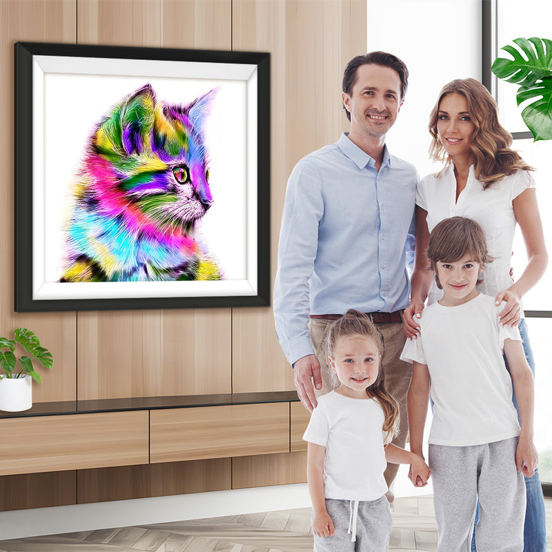 Bunte Katze Diamond Painting