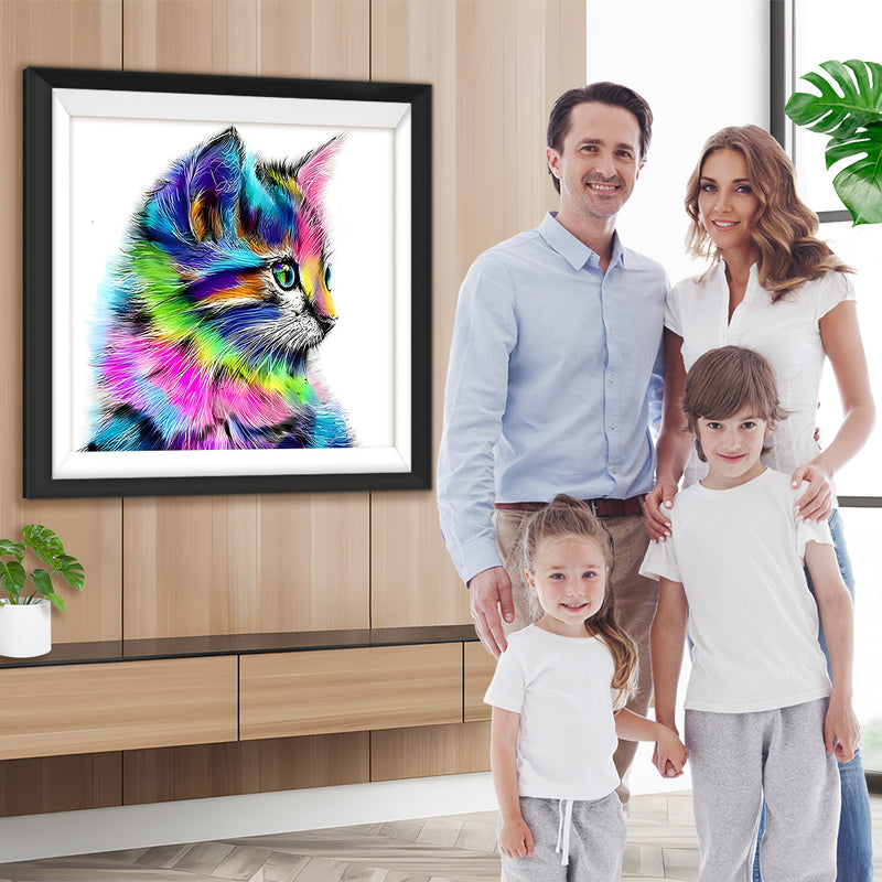 Bunte Katze Diamond Painting