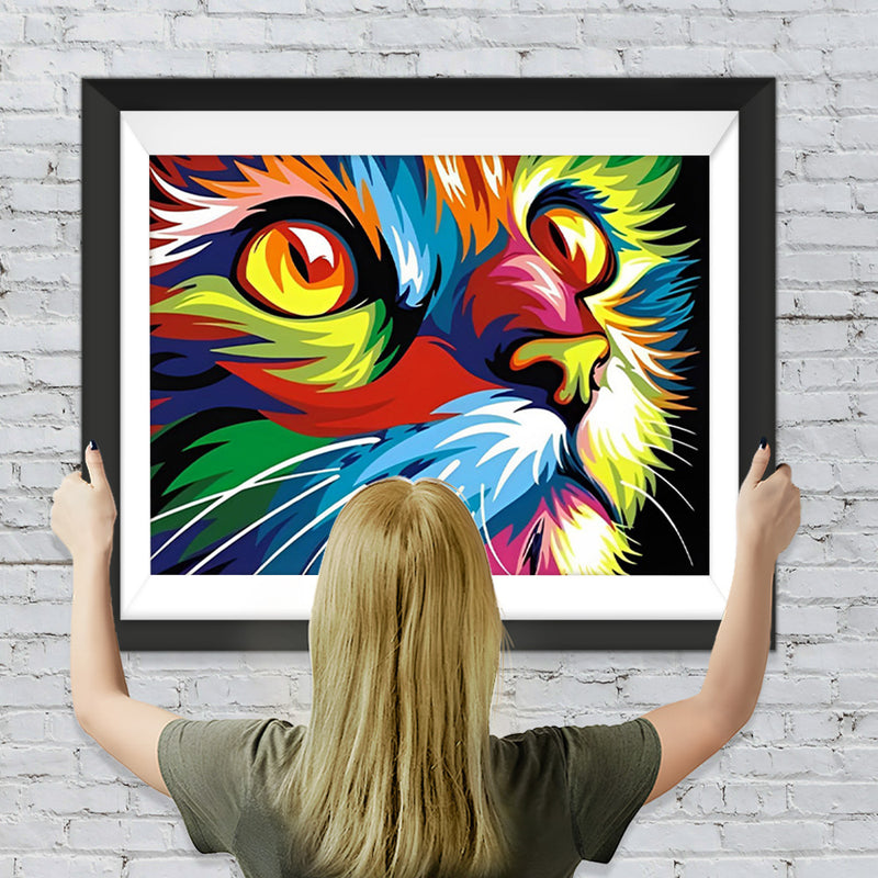 Bunte Katze Diamond Painting