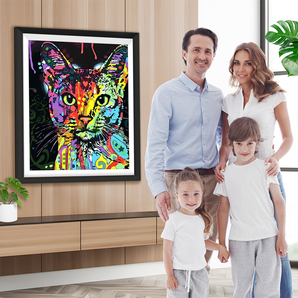 Bunte Katze Diamond Painting