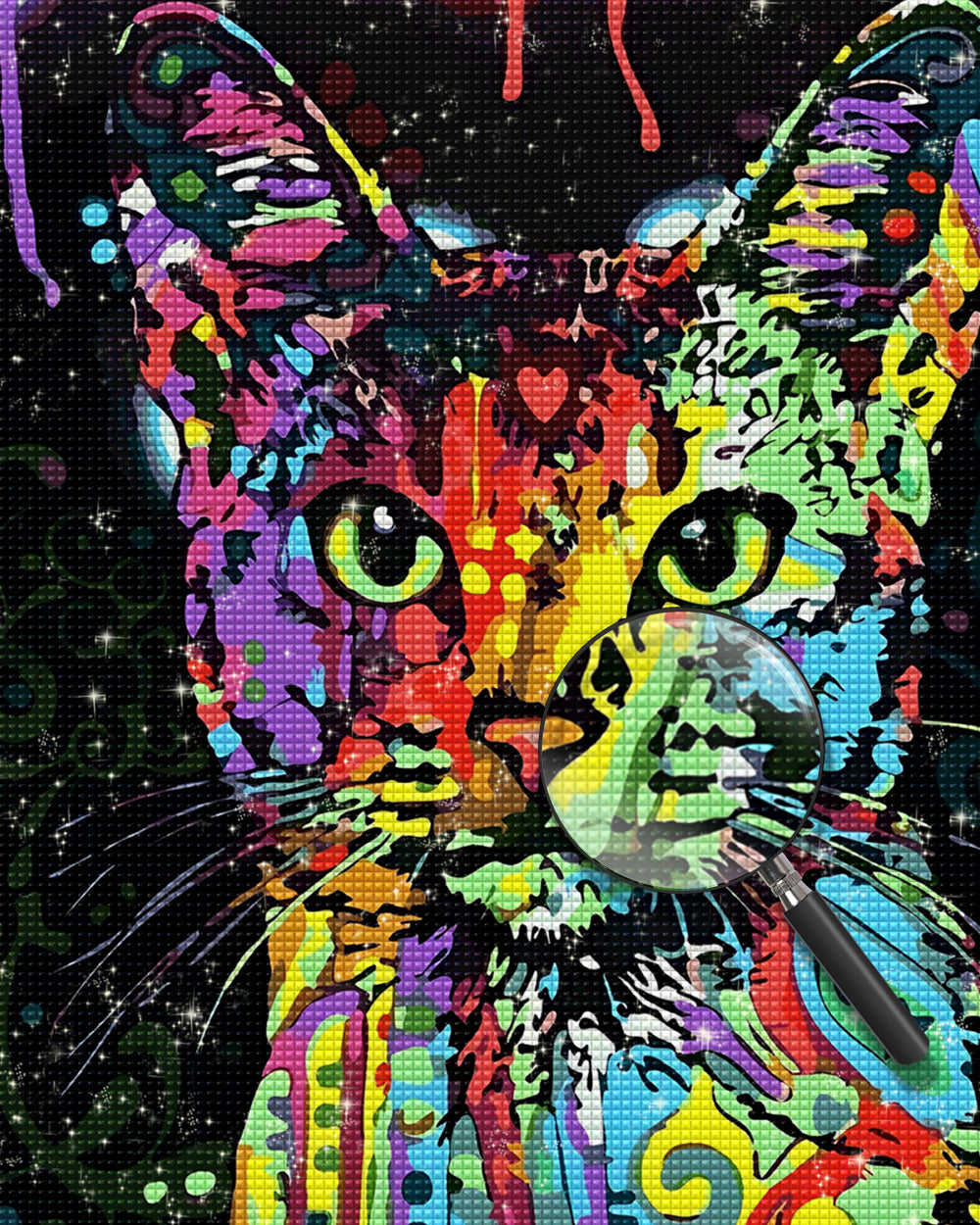 Bunte Katze Diamond Painting