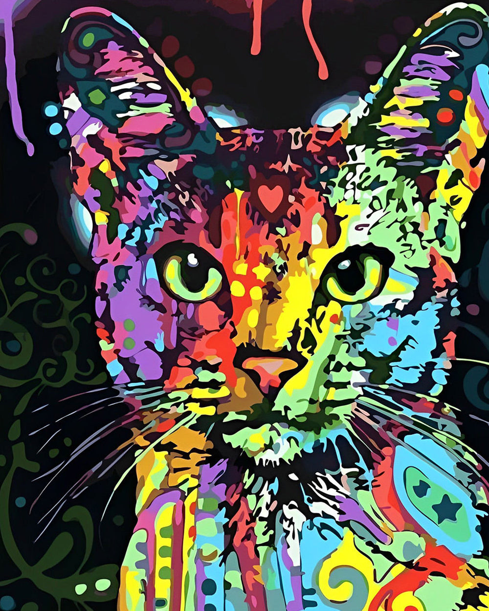 Bunte Katze Diamond Painting