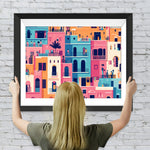 Bunte moderne Gebäude Diamond Painting