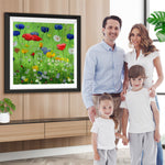 Bunte Mohnblumen und Gänseblümchen Diamond Painting